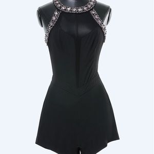 Collar Jeweled Romper